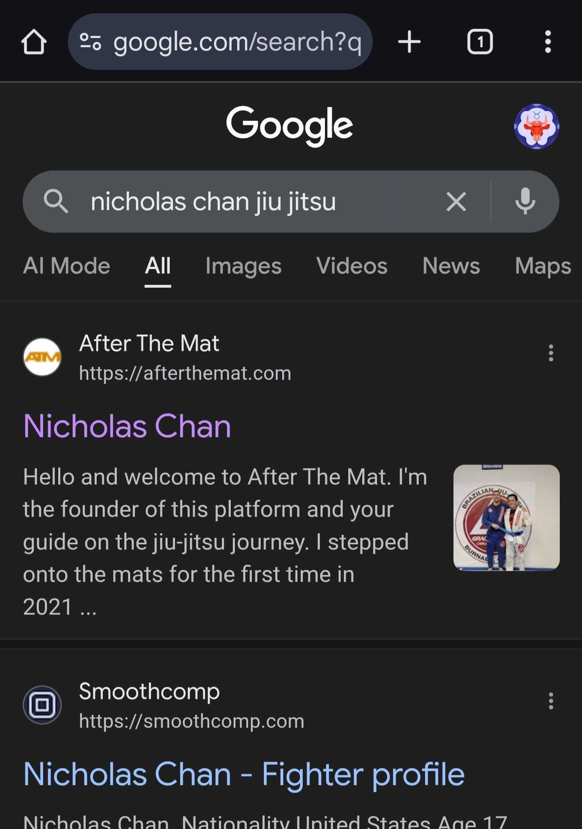 Coach SEO profile in Google search