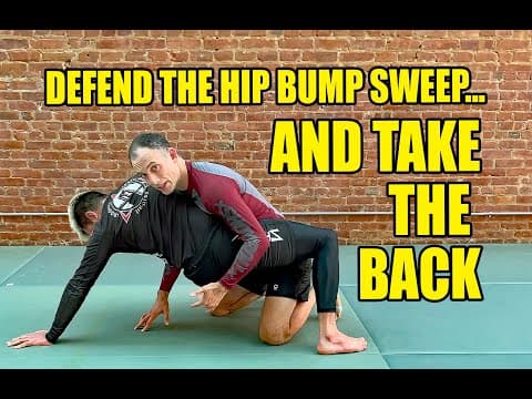 Hip Bump Sweep: Counter and Take the Back (NO GI BJJ / Jiu-Jitsu)