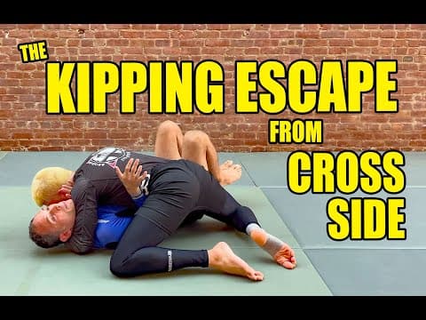 Kipping Escape from Cross Side: No Gi BJJ / Jiu Jitsu