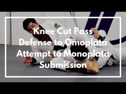 Knee Cut Pass Defense to Omoplata Attempt to Monoplata Submission